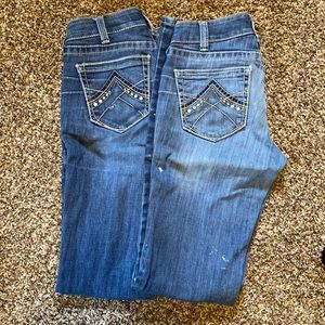 Heavily used ariat jeans. 27 LONG